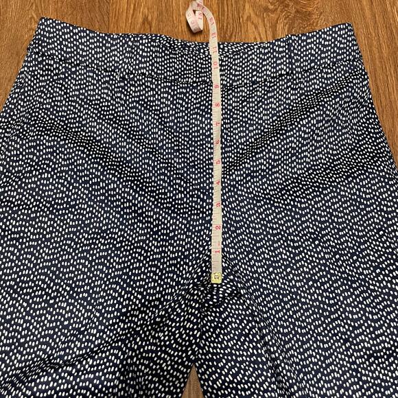 Chicos Womens Navy Blue White Polka Dot High Waist Capri Ankle Pants 6 Small - Picture 7 of 9